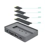 Tooq Docking USB Tipo-C TQE-2242G con Ranura SSD M.2 y Hub 10 en 1 Gris